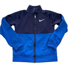 Nike Kids Navy and Royal Blue Zip Jacket